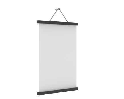 Handheld protest sign isolated on background. 3d rendering - illustration png
