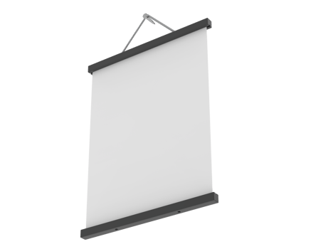 Handheld protest sign isolated on background. 3d rendering - illustration png