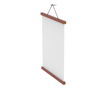 Handheld protest sign isolated on background. 3d rendering - illustration png