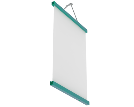 Handheld protest sign isolated on background. 3d rendering - illustration png