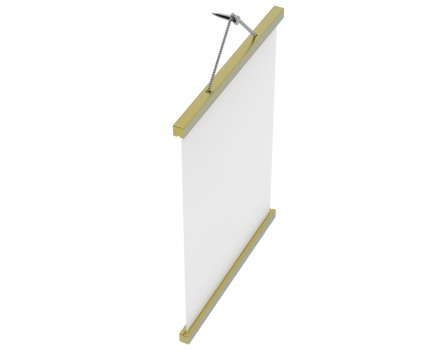 Handheld protest sign isolated on background. 3d rendering - illustration png