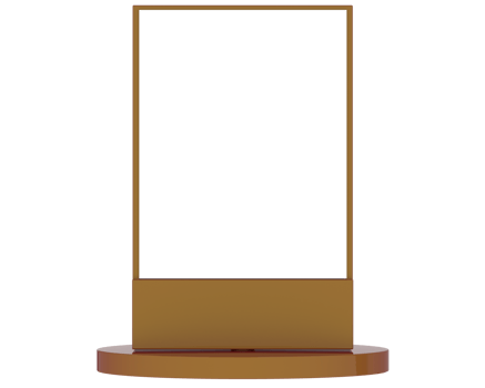 Led single sign isolated on background. 3d rendering - illustration png