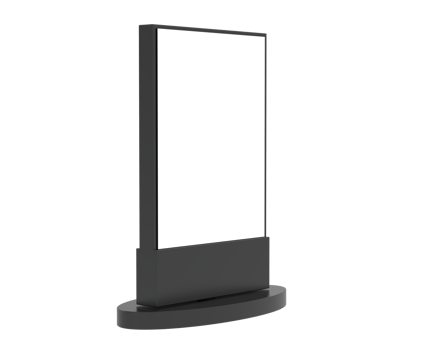 Led single sign isolated on background. 3d rendering - illustration png