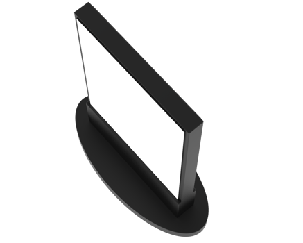 Led single sign isolated on background. 3d rendering - illustration png