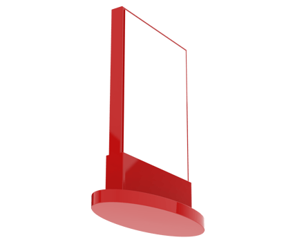 Led single sign isolated on background. 3d rendering - illustration png