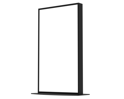 Led single sign isolated on background. 3d rendering - illustration png