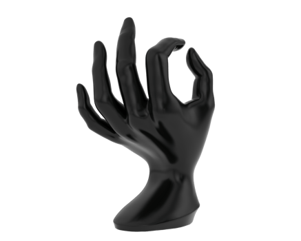 Mannequin hand isolated on background. 3d rendering - illustration png