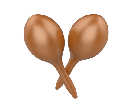 Maracas isolated on background. 3d rendering - illustration png