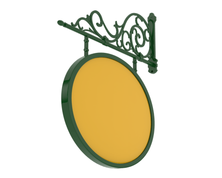 Outdoor sign isolated on background. 3d rendering - illustration png
