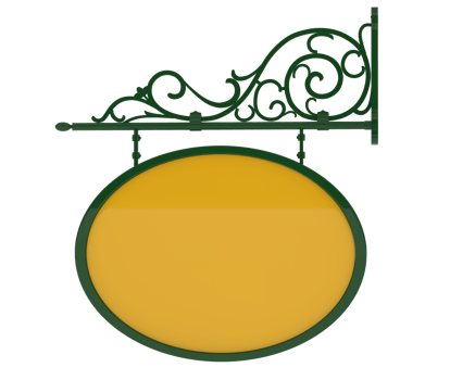 Outdoor sign isolated on background. 3d rendering - illustration png