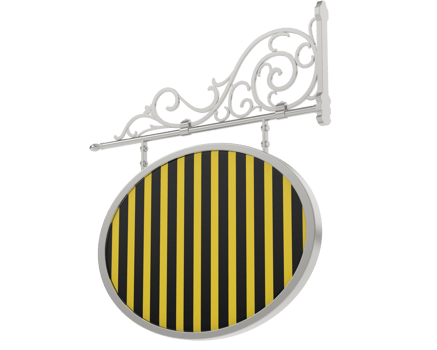 Outdoor sign isolated on background. 3d rendering - illustration png