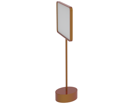 City stand sign isolated on background. 3d rendering - illustration png