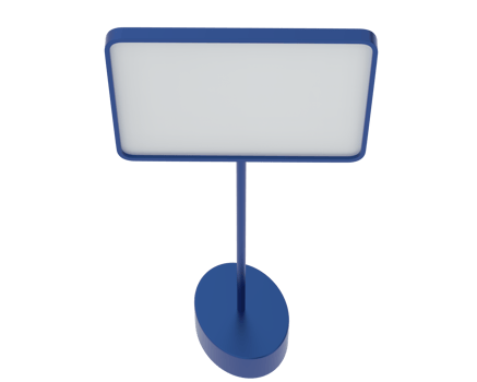 City stand sign isolated on background. 3d rendering - illustration png
