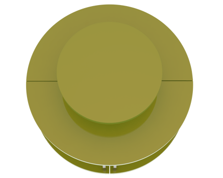 Round display table isolated on background. 3d rendering - illustration png