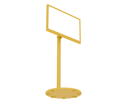 Screen television stand isolated on background. 3d rendering - illustration png