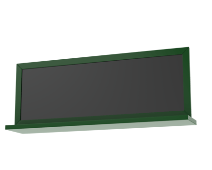 Modern chalk board isolated on background. 3d rendering - illustration png