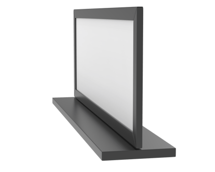 Modern chalk board isolated on background. 3d rendering - illustration png