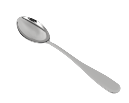 Spoon isolated on background. 3d rendering - illustration png