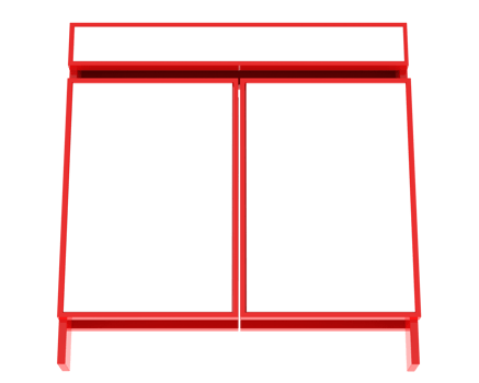 Led single sign isolated on background. 3d rendering - illustration png