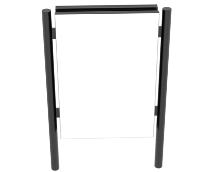 Led single sign isolated on background. 3d rendering - illustration png