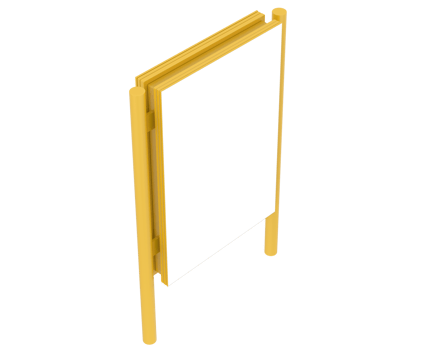 Led single sign isolated on background. 3d rendering - illustration png