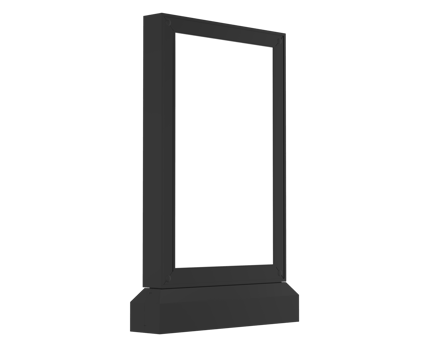 Led single sign isolated on background. 3d rendering - illustration png