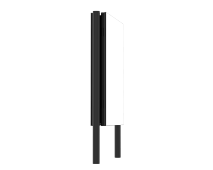 Led single sign isolated on background. 3d rendering - illustration png