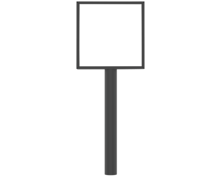 Led single sign isolated on background. 3d rendering - illustration png