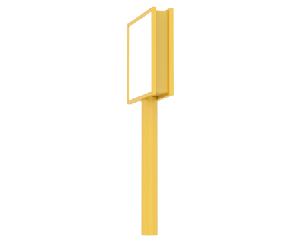 Led single sign isolated on background. 3d rendering - illustration png