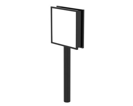 Led single sign isolated on background. 3d rendering - illustration png