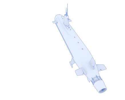 Submarine isolated on background. 3d rendering - illustration png