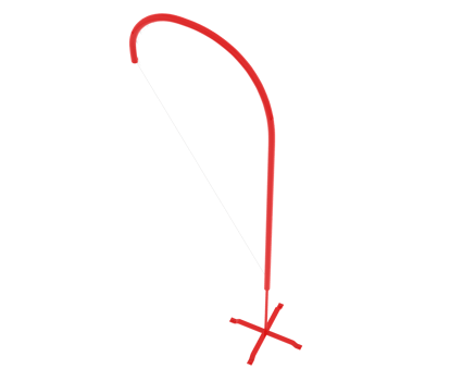 Teardrop flag isolated on background. 3d rendering - illustration png
