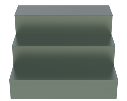 POS store steps isolated on background. 3d rendering - illustration png