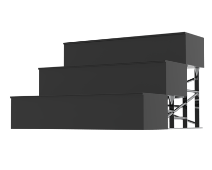 POS store steps isolated on background. 3d rendering - illustration png