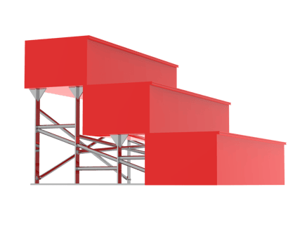 POS store steps isolated on background. 3d rendering - illustration png