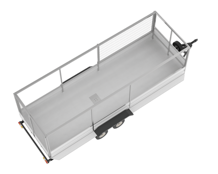 Cage trailer isolated on background. 3d rendering - illustration png