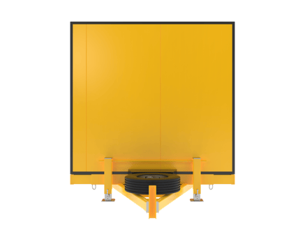 Car trailer isolated on background. 3d rendering - illustration png