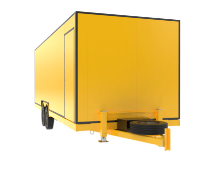 Car trailer isolated on background. 3d rendering - illustration png