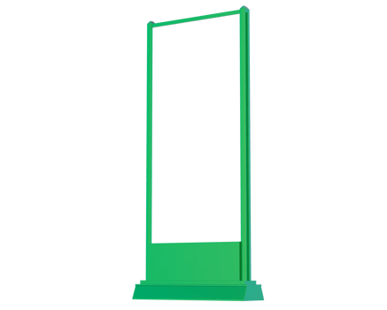 Led single sign isolated on background. 3d rendering - illustration png