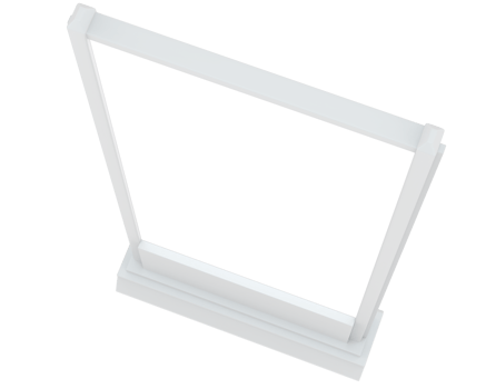 Led single sign isolated on background. 3d rendering - illustration png
