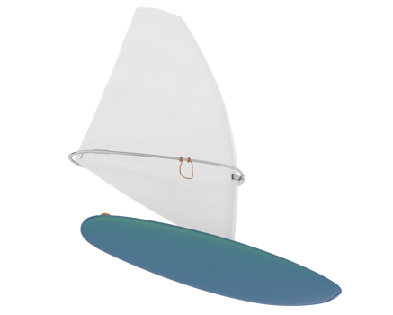 Windsurfing board isolated on background. 3d rendering - illustration png
