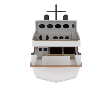 Super yacht isolated on background. 3d rendering - illustration png