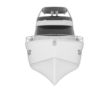 Super yacht isolated on background. 3d rendering - illustration png