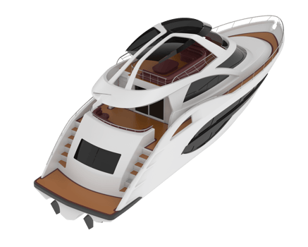 Super yacht isolated on background. 3d rendering - illustration png