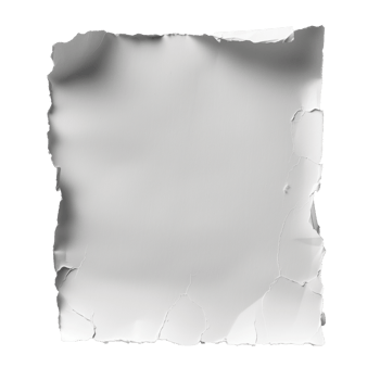 Crumpled paper sheet isolated on transparent background png