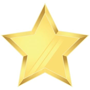 Single gold star vector