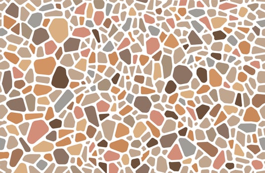 Mosaic paving floor brown stone tile pattern vector
