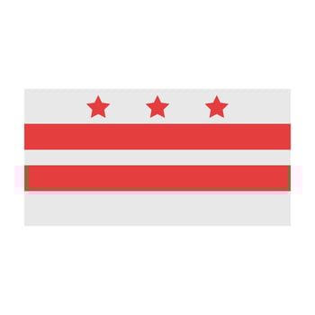 Washington DC flag on white background vector