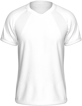 Mockup Template Jersey Football T Shirt Soccer Front Facing View 3D Rendering on transparent background cutout for artwork graphic design. png