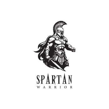 Fierce Spartan Warrior Mascot - Symbol of Strength and Power for Gaming Team Domination vector